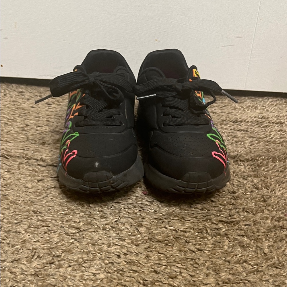 Skechers Black Sneakers with Multicolored Accents